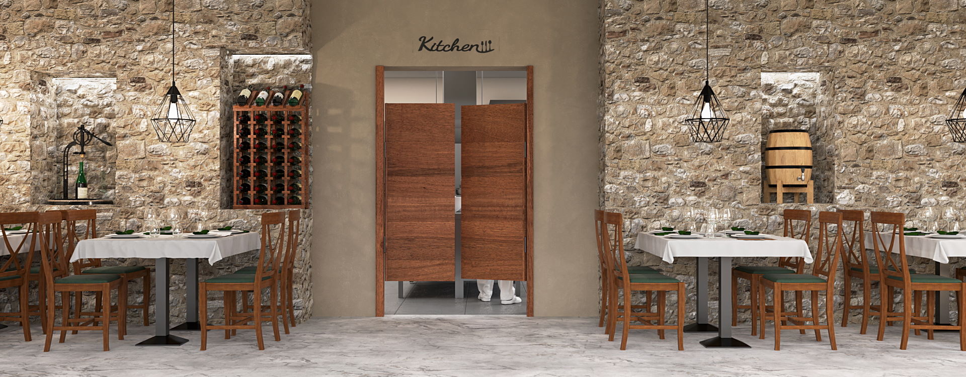 Porta saloon a due ante in lengo mezza altezza
