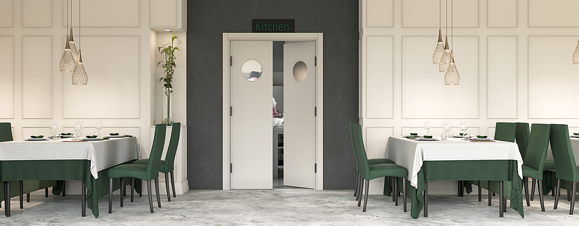 Porte locali a ventola saloon